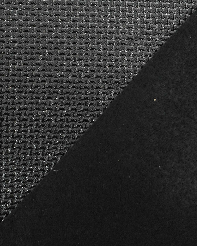 Tissu Simili Cuir Noir Pailleté  - Mercerine