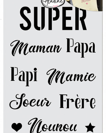 Pochoir Deco Super Famille - Mercerine