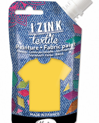 Izink Peinture Textile Jaune Organza 80 Ml - Mercerine