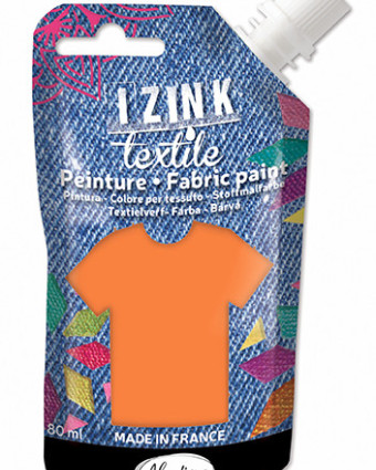 Izink Peinture Textile Orange Nylon 80 Ml - Mercerine