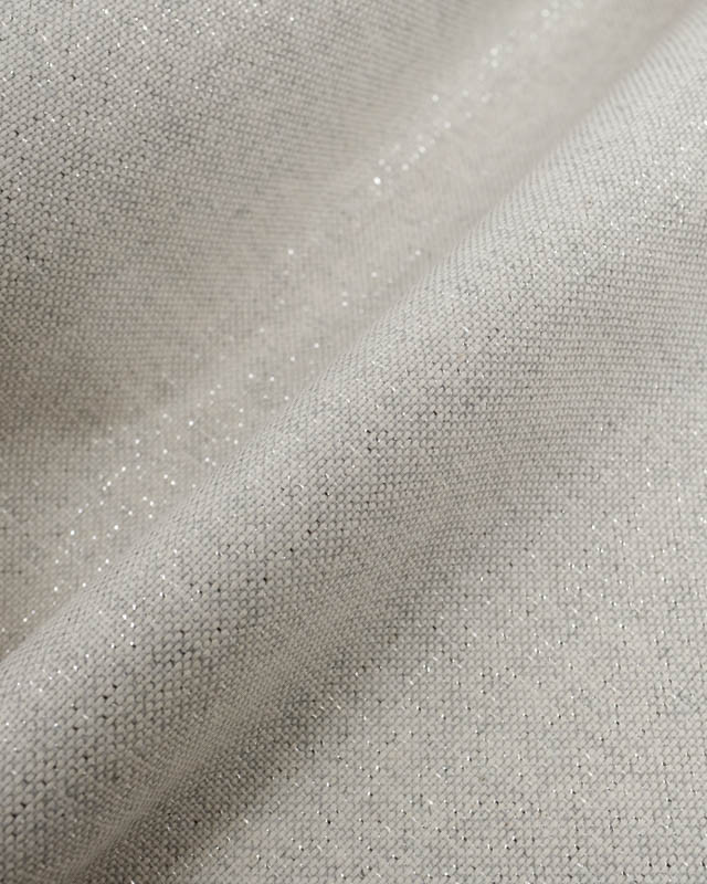 Aspect Lin Lurex Enduit Gris Argent Oekotex - Mercerine