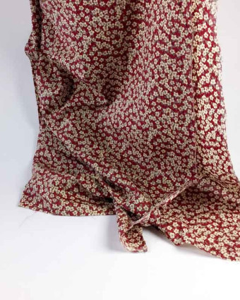 Coton Liberty Fabrics FFION Rouge Bordeaux - Mercerine