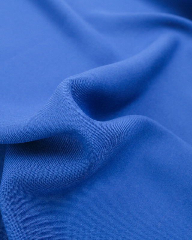 Tissu Viscose Bleu Roi Alina  - Mercerine