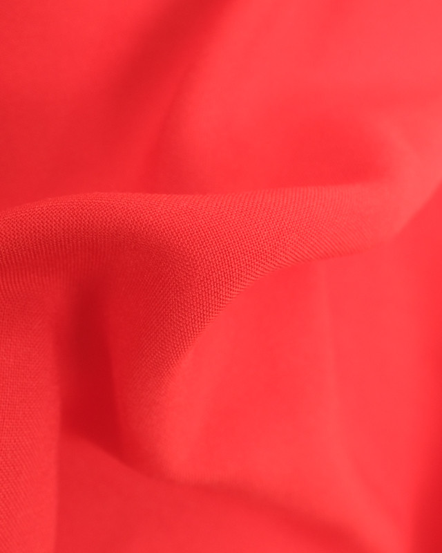 Tissu Viscose Rouge Corail Alina  - Mercerine