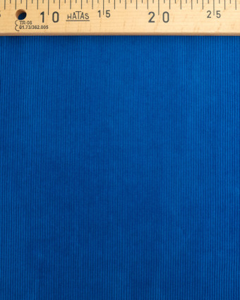 Tissus en ligne : Velours Côtelé Bleu Roi Oekotex  - Mercerine