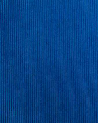 Tissus en ligne : Velours Côtelé Bleu Roi Oekotex  - Mercerine