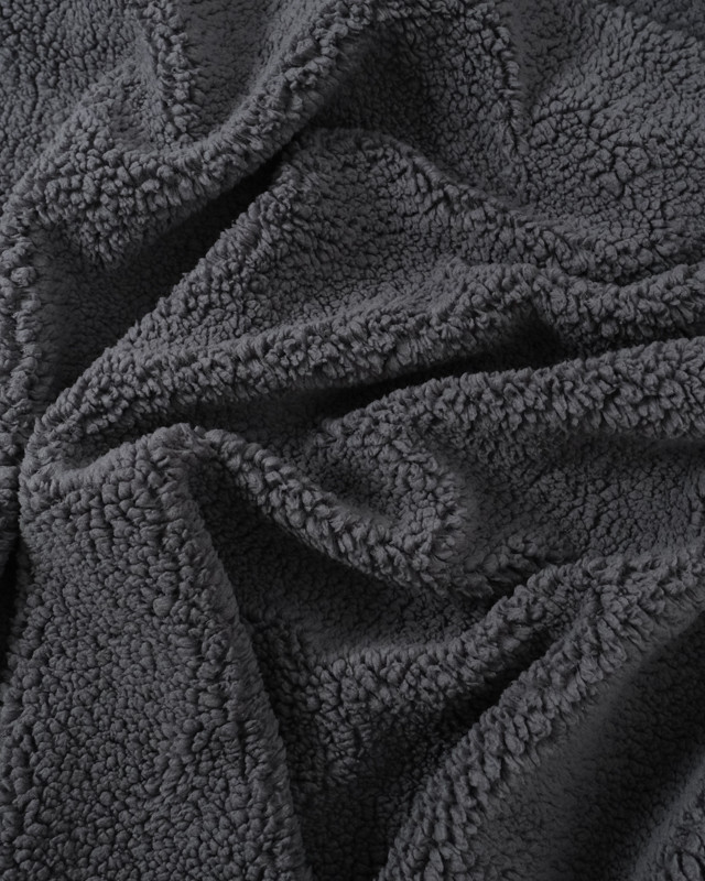 Tissu Sherpa Anthracite   - Mercerine