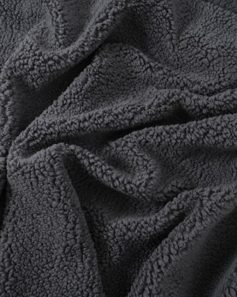 Tissu Sherpa Anthracite   - Mercerine