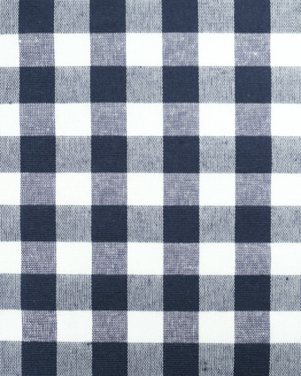 Tissu Vichy Bleu Marine Menorca - Oekotex