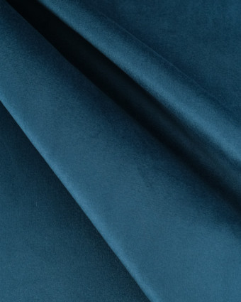 Tissu Velours Epais Ameublement Bleu - Mercerine