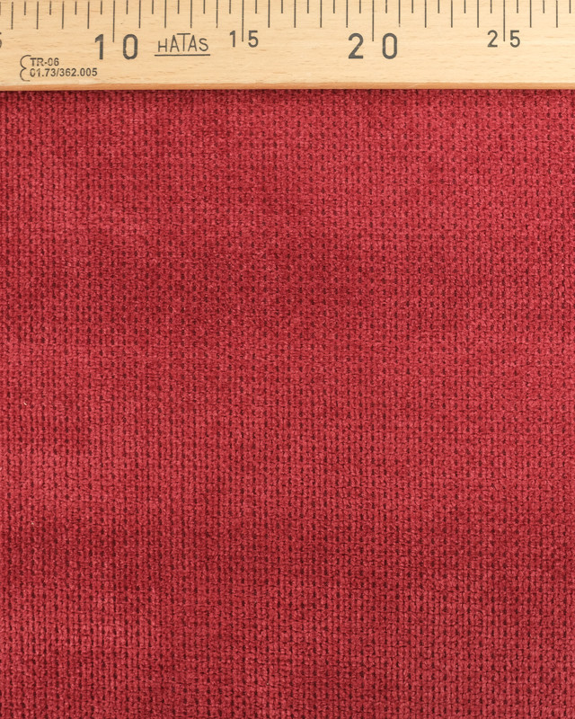 Tissu Velours Ameublement Célia Cranberry - Oekotex  - Mercerine