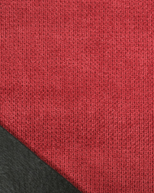 Tissu Velours Ameublement Célia Cranberry - Oekotex  - Mercerine