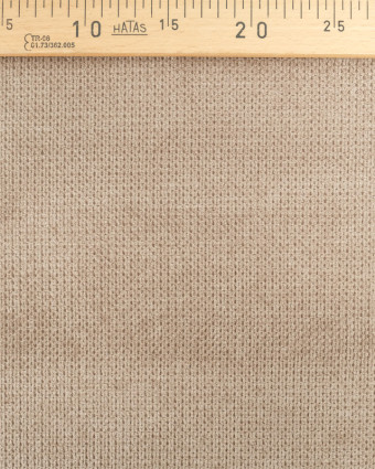 Tissus au mètre : Tissu Velours Ameublement Célia Taupe - Oekotex - Mercerine