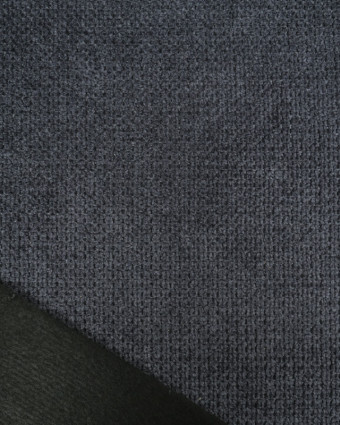 Tissu Velours Ameublement Célia Bleu Fonce - Oekotex  - Mercerine