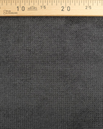 Tissu Velours Ameublement Célia Noir - Oekotex  - Mercerine