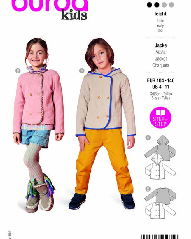 Patron de couture enfant Veste Burda 9236 - Mercerine