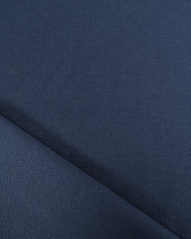 Tissu Popeline Oeko-Tex  Bleu Nuit- Mercerine