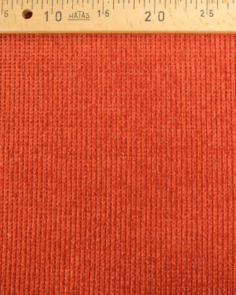 Tissu Maille Chenille Lurex  Orange  - Mercerine