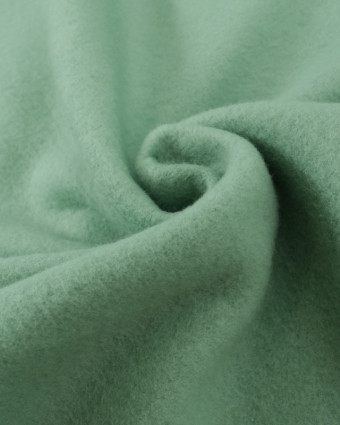 Tissu Polaire Coton Vert Amande Lola Oekotex - Mercerine