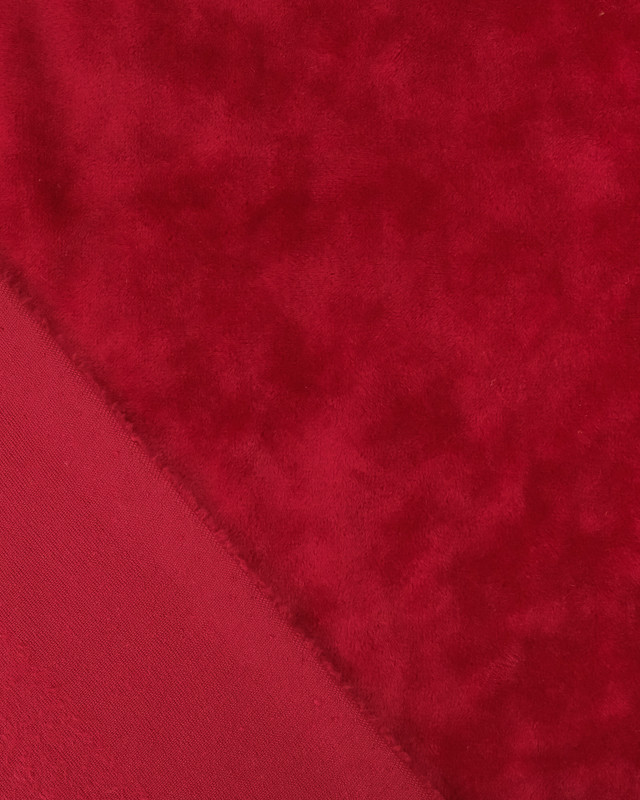 Tissu velours : molleton rouge profond | Mercerine