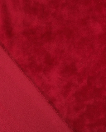 Tissu velours : molleton rouge profond | Mercerine