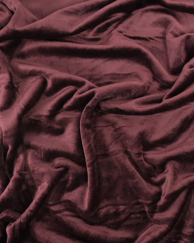 Tissu velours : molleton prune | Mercerine