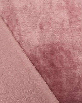 Tissu en ligne : Sweat Velours Rose Poudre - Mercerine