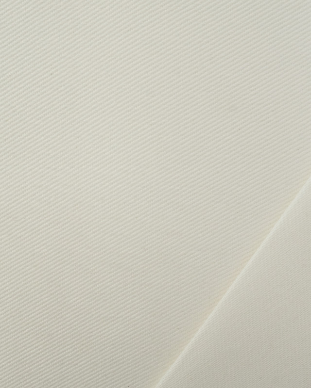 Tissus en ligne : Tissu Serge Coton Oekotex Sanforise Blanc Polaire- Mercerine