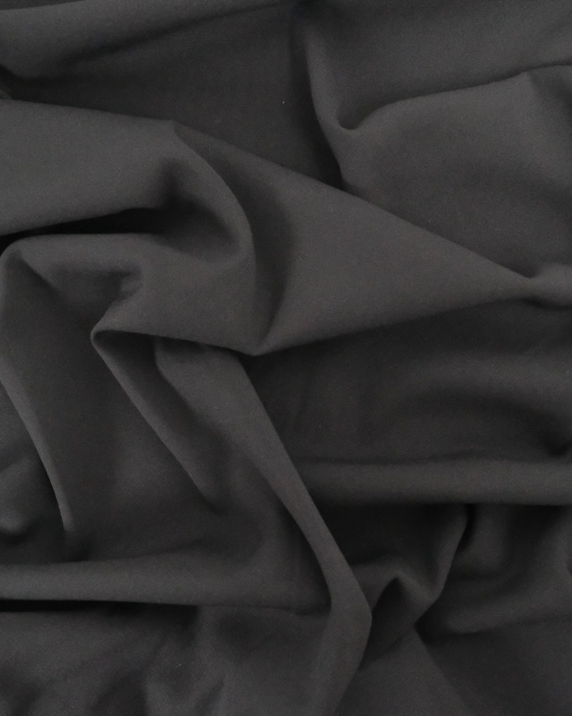 Tissus en ligne : Viscose Twill Uni Noir  - Mercerine