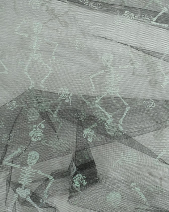 Tulle Glitter Squelette Halloween - Mercerine