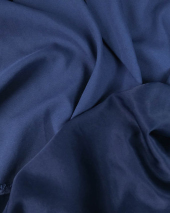 Tissu Crepe Envers Satin Bleu navy  - Mercerine