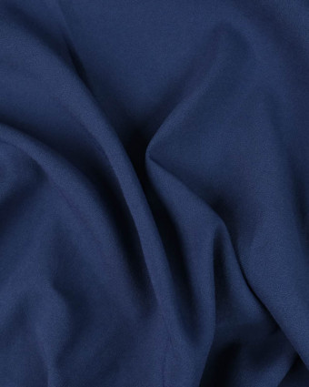 Tissu Crepe Envers Satin Bleu navy  - Mercerine