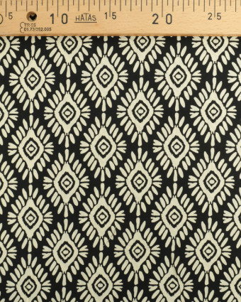 Viscose Motif Aztèque Noire  - Mercerine