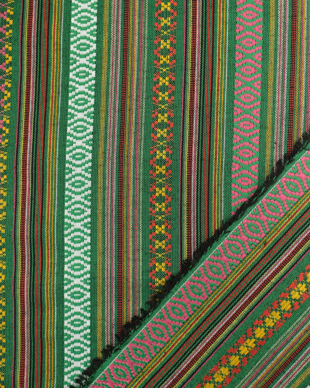 Toile Mexico Multicolore Vert -Oeko-Tex - Mercerine