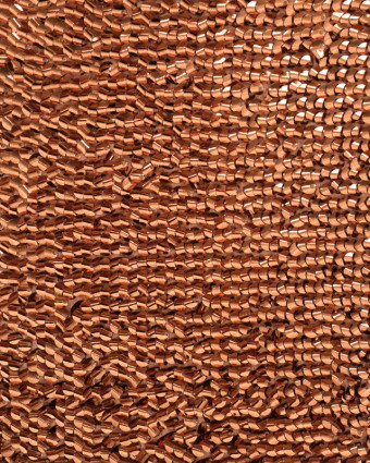 Voile Brodé Sequins Bronze  - Mercerine