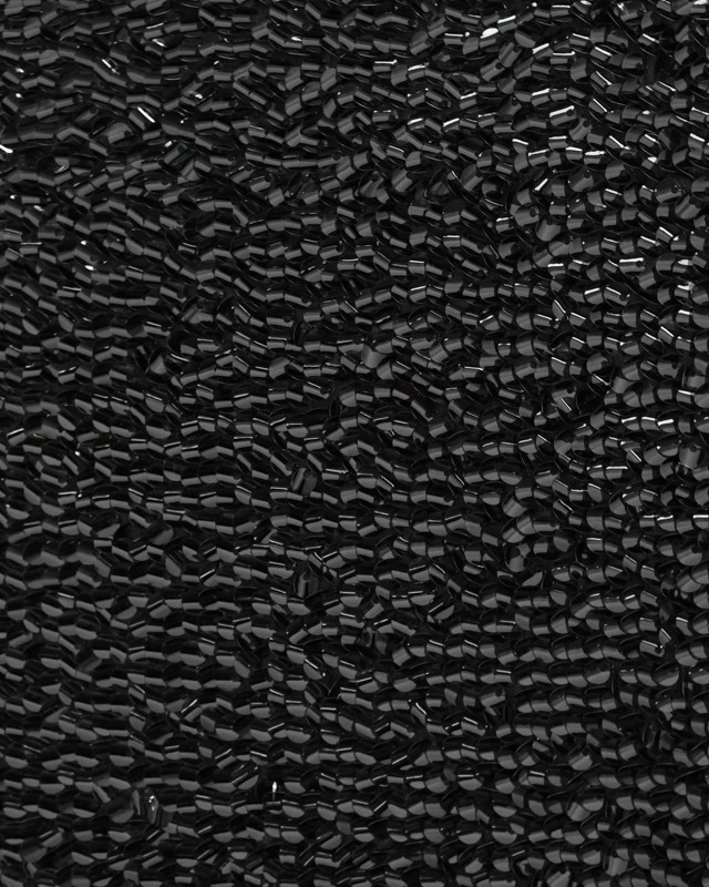 Voile Brodé Sequins Noir  - Mercerine