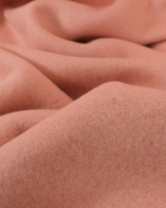 Tissus en ligne : Tissu Polaire Coton Rose Corail Oeko-tex  - Mercerine