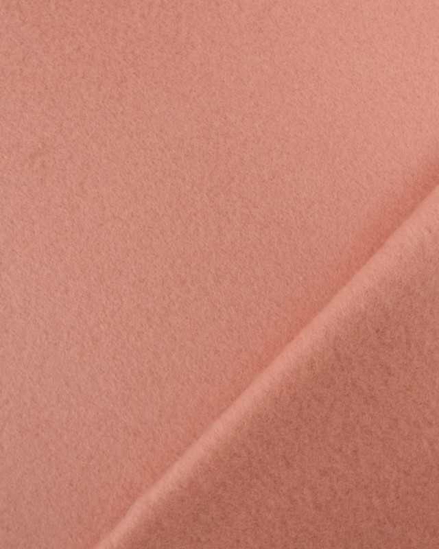 Tissus en ligne : Tissu Polaire Coton Rose Corail Oeko-tex  - Mercerine