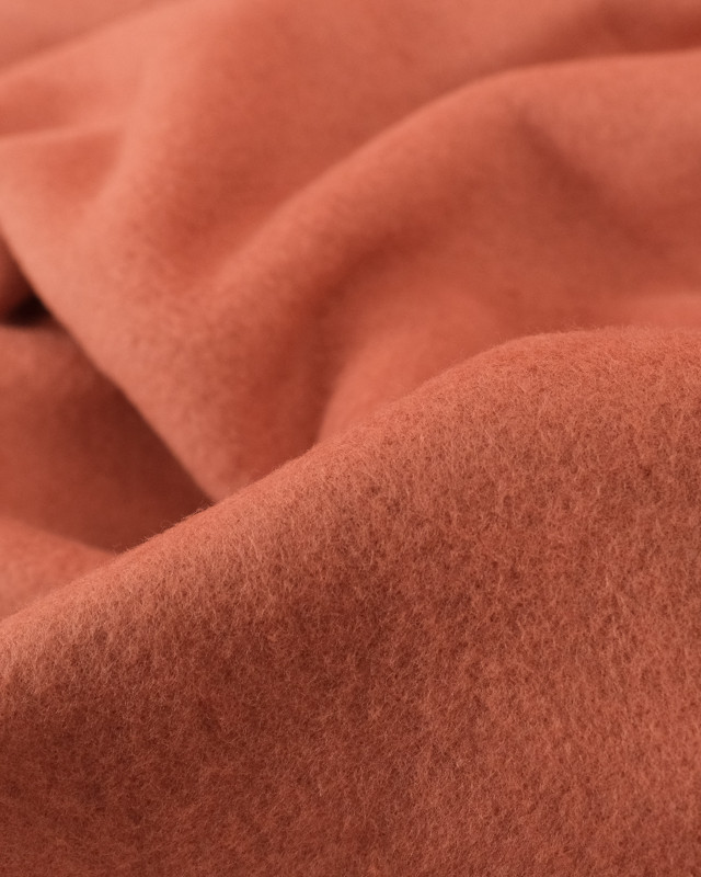 Tissus au mètre : Polaire Coton Terracotta Oeko-tex - Mercerine