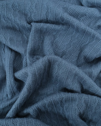 Tissu Maille Tricot Bleu - Mercerine