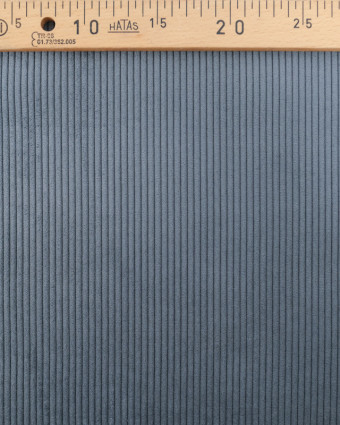 Tissu Velours ameublement bleu gris - Mercerine