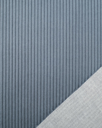 Tissu Velours ameublement bleu gris - Mercerine