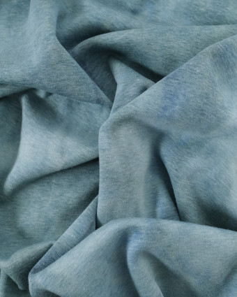 Tissu Sweat Tie And Dye Turquoise Envers Doudou - Mercerine