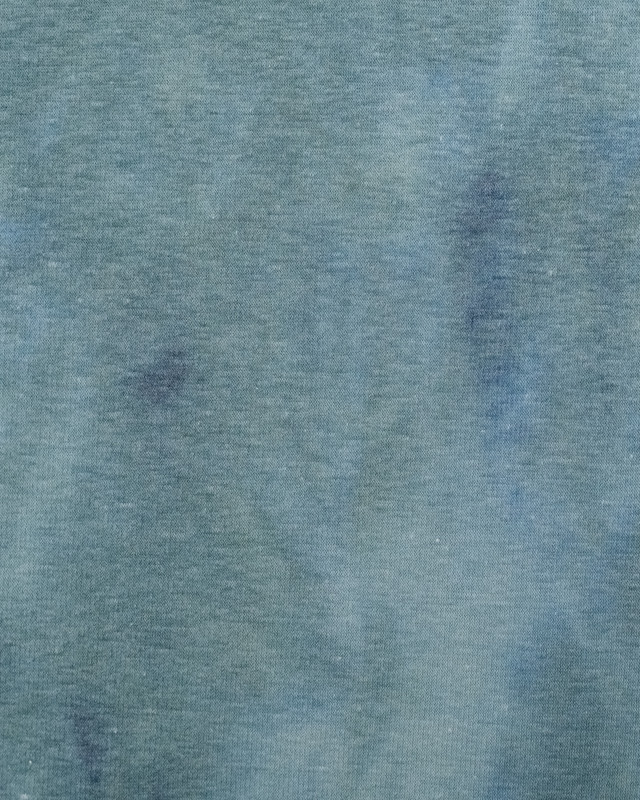Tissu Sweat Tie And Dye Turquoise Envers Doudou- Mercerine