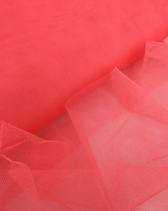 Tissu Tulle Rigide 150cm Corail - Mercerine