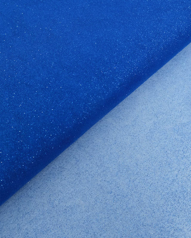 Tissu Tulle Paillette Bleu Royal 150cm - Mercerine