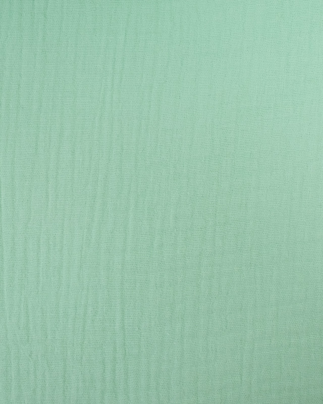 Tissu Double Gaze Uni Vert Menthe Oeko-Tex - Mercerine