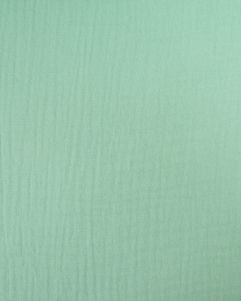 Tissu Double Gaze Uni Vert Menthe Oeko-Tex - Mercerine