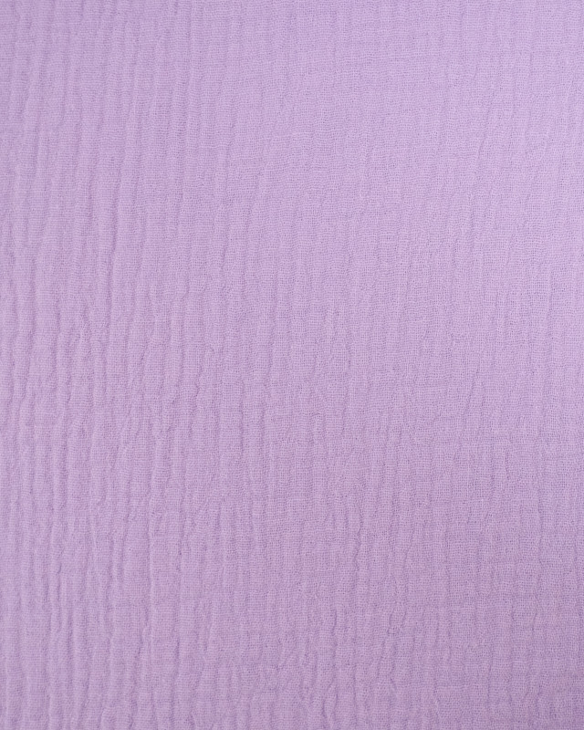 Tissu Double Gaze Unie Lilas Oeko-Tex  - Mercerine