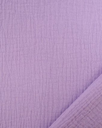 Tissu Double Gaze Unie Lilas Oeko-Tex  - Mercerine